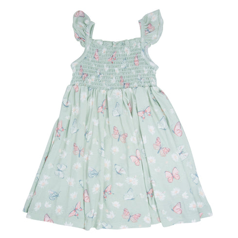 mint-butterfly-daisy-bamboo-smocked-vintage-dress Sweet Bamboo - Sophia's StyleDresses-1